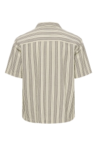 Only and Sons ONSCRUZ RLX SEERSUCKER RESORT SS SH: antique white/black coffee