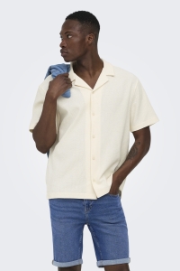 Only and Sons ONSKOSTA RLX SS RESORT SHIRT T antique white