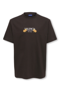 Only and Sons OSJTASTY RLX SS TEE JRS black coffee/valencia