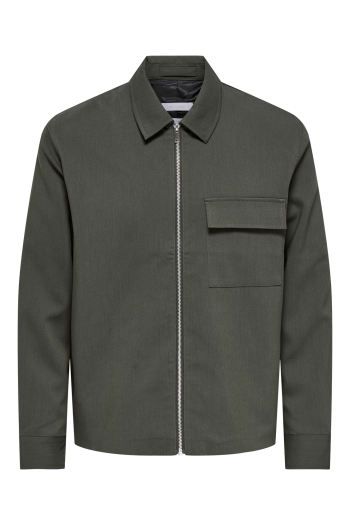Only and Sons ONSWILL REG 0292 ZIP OVERSHIRT FRML: