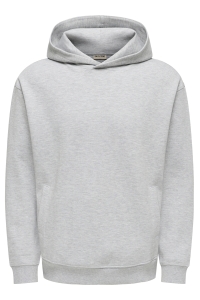 Only and Sons ONSDANE AIRFLEX RLX LS HOODIE NOOS light grey melange
