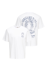 ONLY&SONS ONSFRED LIFE RLX SS PRINT TEE NOOS bright white/conichiwa toad