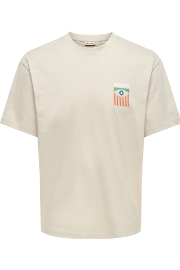 Only and Sons ONSFRED LIFE RLX SS PRINT TEE NOOS