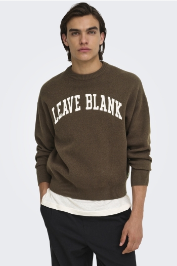 Only and Sons ONSPINE LS CREW CROP DS LB