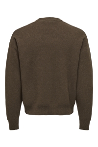 Only and Sons ONSPINE LS CREW CROP DS LB fossil
