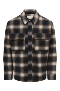 Only and Sons ONSPAULO ZIP OVERSHIRT VD jet black