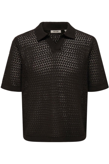 Only and Sons ONSNYLE 5 SS SPLIT POLO KNIT CS
