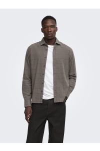 Only and Sons ONSALON LS SLIM SHIRT FRML falcon/navy