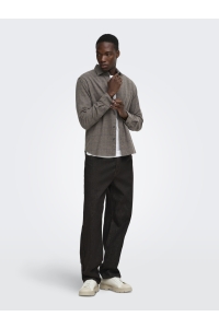Only and Sons ONSALON LS SLIM SHIRT FRML falcon/navy