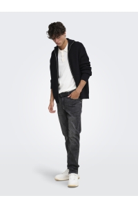 Only and Sons ONSSTAY REG ZIP CARDIGAN KNIT FRML black