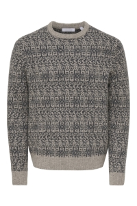 Only and Sons ONSSAGE REG LS WOOL BLEND CREW KNIT: walnut/dgm