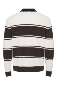 Only and Sons ONSRODGER RLX POLO KNIT cloud dancer/chocolate brown + n