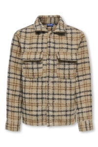 Only and Sons OSJLUIGI LS BOUCLE REG OVERSHIRT twill/check twill/dark navy