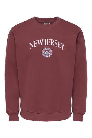 Only and Sons ONSCONNOR COLLEGE RLX LS CREW NECK