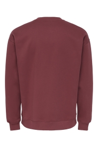 Only and Sons ONSCONNOR COLLEGE RLX LS CREW NECK burnt russet/new jersey