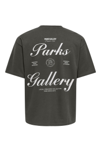 Only and Sons ONSPARKS GALLERY AIR BOXY SS TEE NO: beluga/central parks white