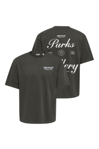 Only and Sons ONSPARKS GALLERY AIR BOXY SS TEE NO: beluga/central parks white