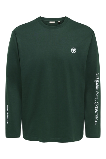 Only and Sons ONSFRED TEXT LIFE RLX LS TEE
