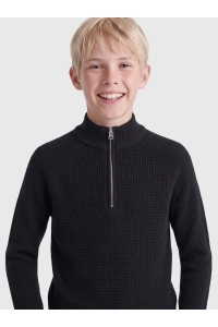 Only and Sons OSJFISCHER LS HALF ZIP HIGH REG KNI: black