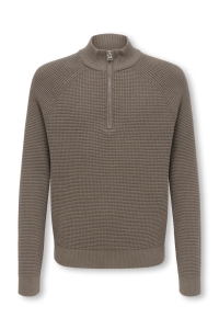 Only and Sons OSJFISCHER LS HALF ZIP HIGH REG KNI: falcon