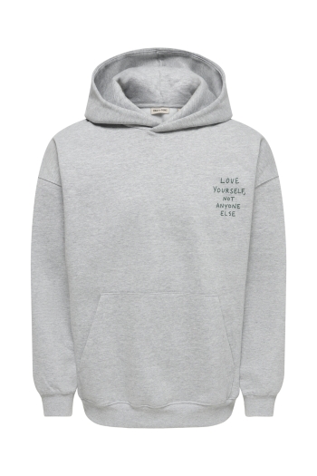Only and Sons ONSHENRY SCRIBBLE OVZ LS HOODIE Heren