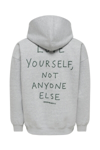Only and Sons ONSHENRY SCRIBBLE OVZ LS HOODIE light grey melange/love yourself