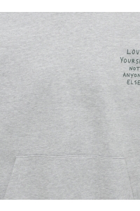 Only and Sons ONSHENRY SCRIBBLE OVZ LS HOODIE light grey melange/love yourself