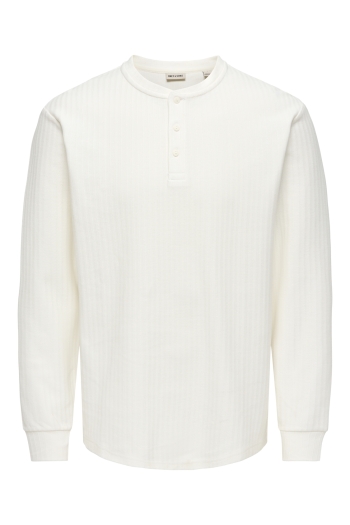 Only and Sons ONSEDDY HERRINGBONE LS HENLEY TEE