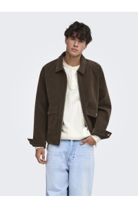 Only and Sons ONSEDDY HERRINGBONE LS HENLEY TEE cloud dancer