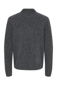 Only and Sons ONSWREN RLX ZIP POLO KNIT dark grey melange