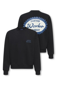 Only and Sons OSJCERES RLX UNION LS CREW black/custom worker