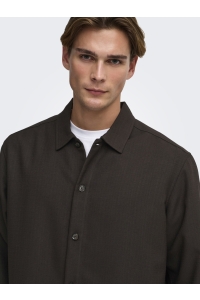 Only and Sons ONSHANSI ARIO LS SHIRT RLX coffee bean