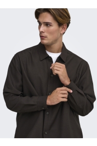 Only and Sons ONSHANSI ARIO LS SHIRT RLX coffee bean