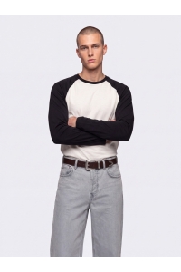 Only and Sons ONSHEATON RAGLAN LS TEE NOOS cloud dancer/black
