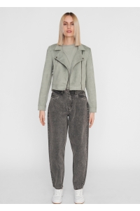 Noisy May NMRUBYS L/S JACKET slate gray/black zippertape