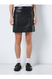 Noisy May NMCLARA PENNY PU HW SLIT SKIRT NOOS black