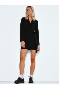 Noisy May NMVINCENT L/S  WRAP EFFECT DRESS black
