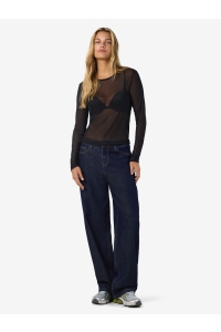 Noisy May NMJUDITH L/S MESH TOP BG NOOS black