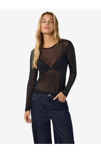 Noisy May NMJUDITH L/S MESH TOP BG NOOS black