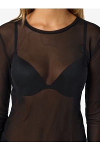 Noisy May NMJUDITH L/S MESH TOP BG NOOS black