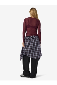 Noisy May NMJUDITH L/S MESH TOP BG NOOS fig