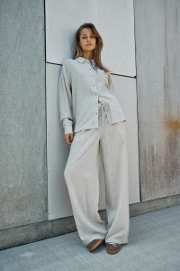 Noisy May NMLEILANI NW LOOSE PANTS WVN NOOS natural