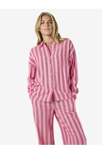 Noisy May NMLEILANI L/S LOOSE SHIRT WVN NOOS begonia pink/tomato