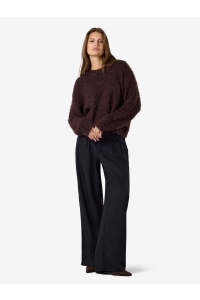 Noisy May NMSASSY L/S O-NECK KNIT NOOS chocolate plum
