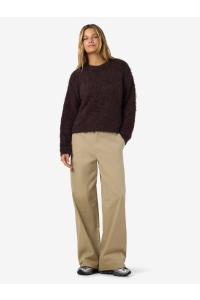 Noisy May NMSASSY L/S O-NECK KNIT NOOS chocolate plum