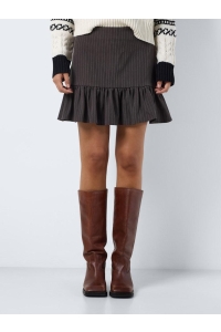 Noisy May NMFESPA NW SHORT SKIRT FWD morel/white pinstripe