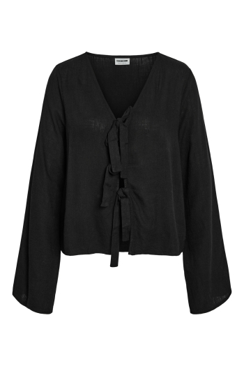 Noisy May NMLEILANI L/S V-NECK TIE BLOUSE WVN
