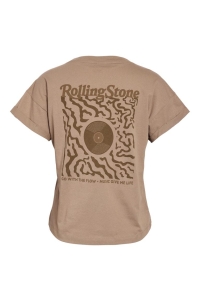 Noisy May NMGABY S/S ROLLINGSTONES LICENSE TE: silver mink/rollingstones morel