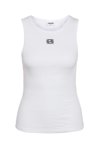 Noisy May NMMAYA S/L REGULAR TANK TOP NOOS bright white/black emb