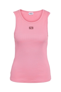 Noisy May NMMAYA S/L REGULAR TANK TOP NOOS begonia pink/tibetan red emb